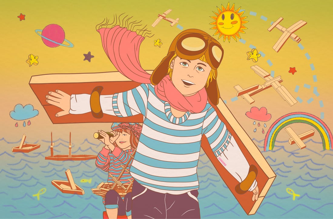 illustration-children-playing-pilot-sailor