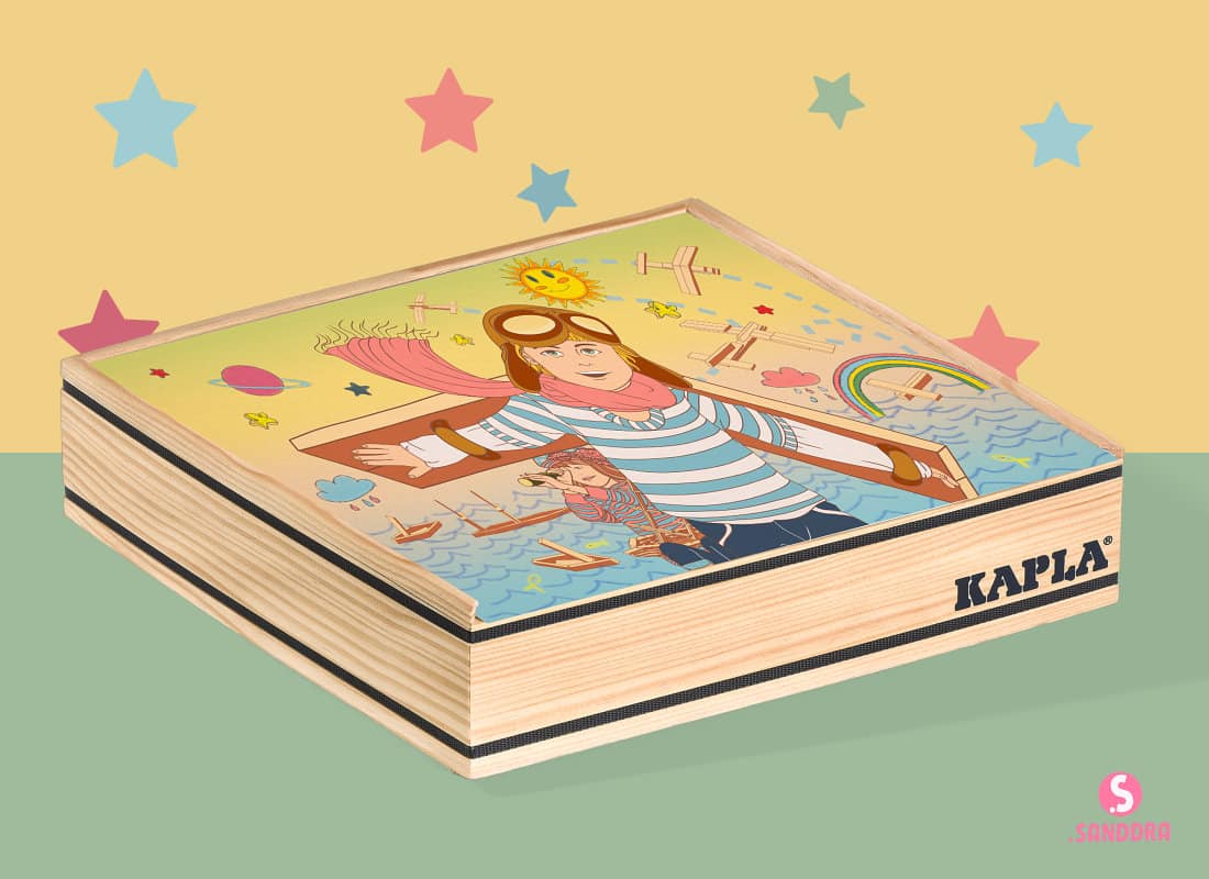 kapla packaging box illustrated with the little prince