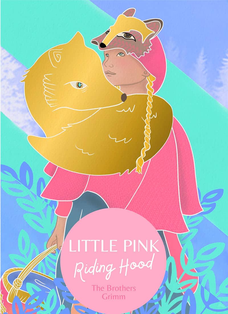 Little Pink Riding Hood book cover illustration portfolio