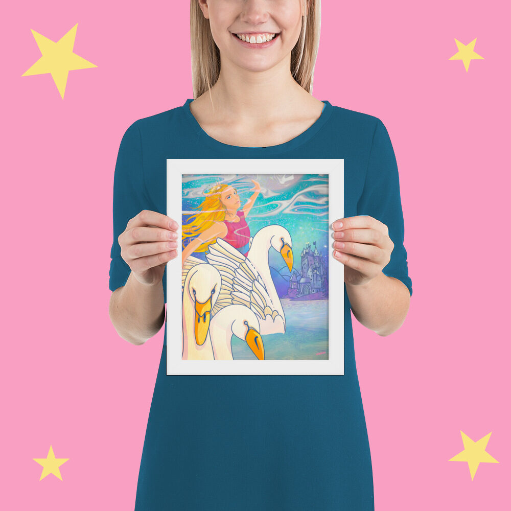 Swan_lake-framed-poster_8x10-woman-holding