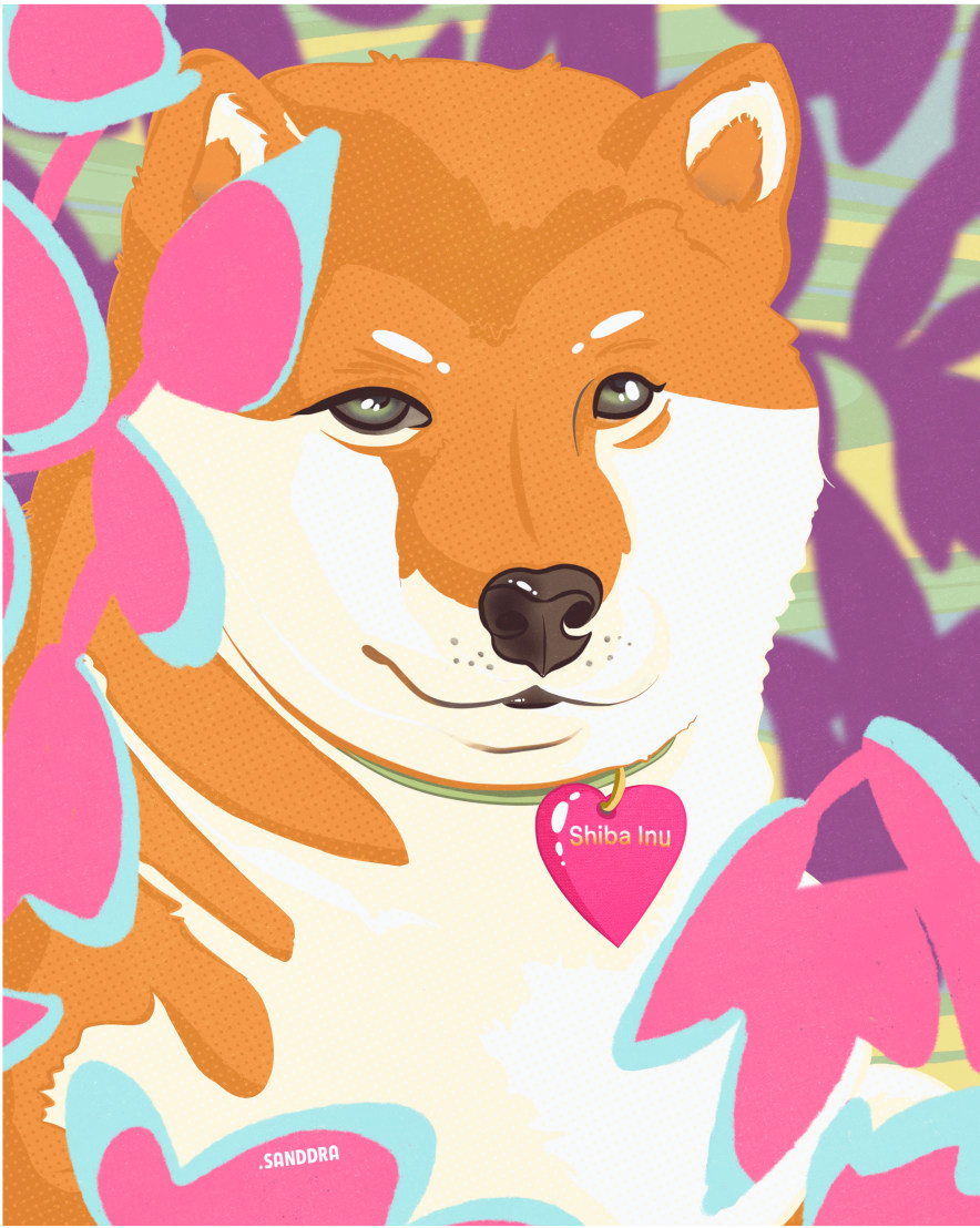 Shiba Inu Dog Portrait